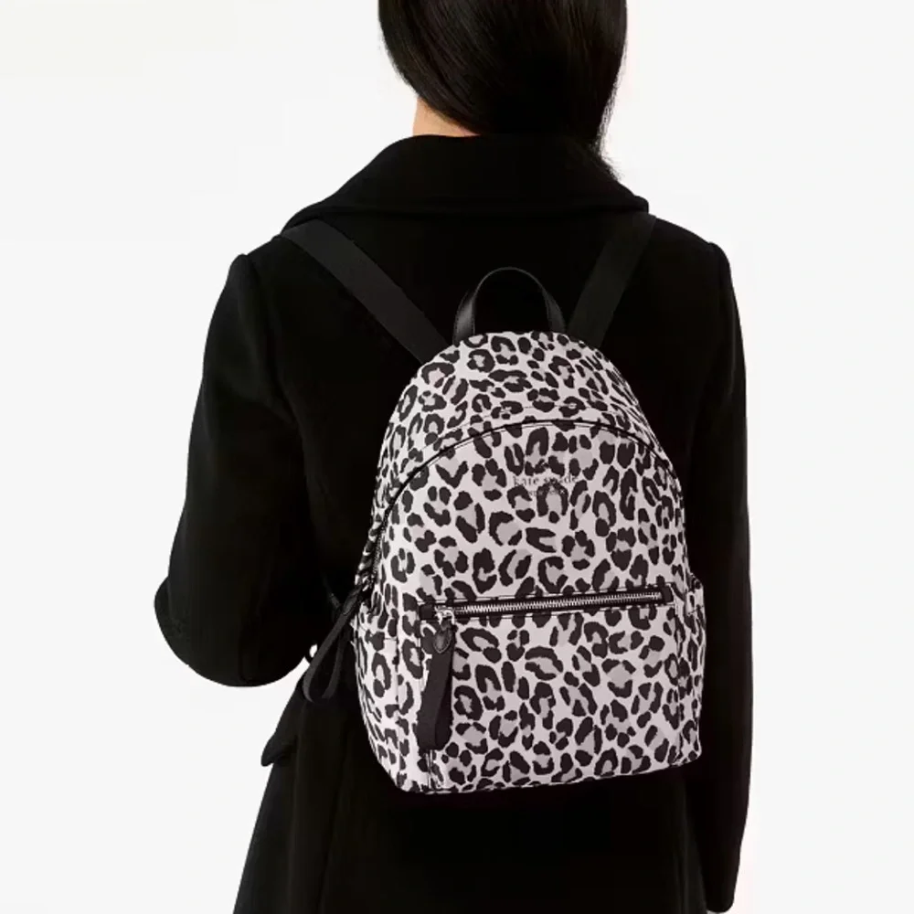 Kate Spade Chelsea Spotted Leopard Medium Backpack Violet Mist NWT